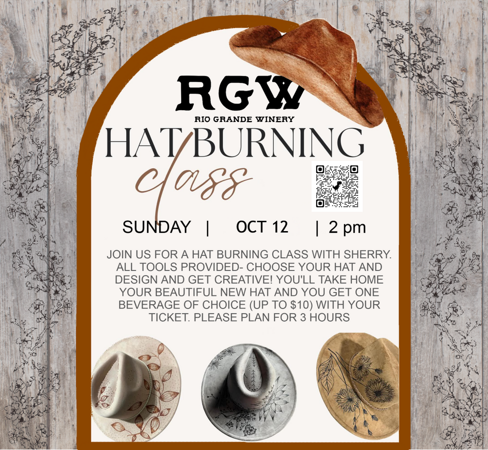 Hat Burning Class with Sheri Oct 12
